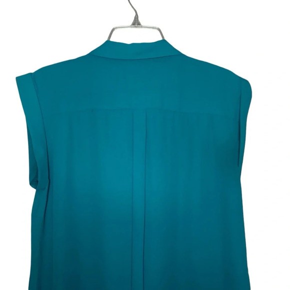 The Limited cap sleeve button up shirt Ashton teal six medium - Picture 3 of 10